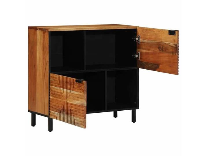 YUN@Buffet Bas Bahut Armoire Commode Sidebord 80x33x75 cm en bois massif d'acacia @943@