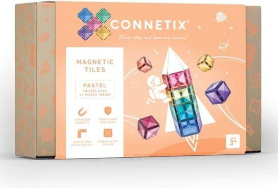 Connetix Magnetische tegels, pastelkleur, vierkant, 40-delig