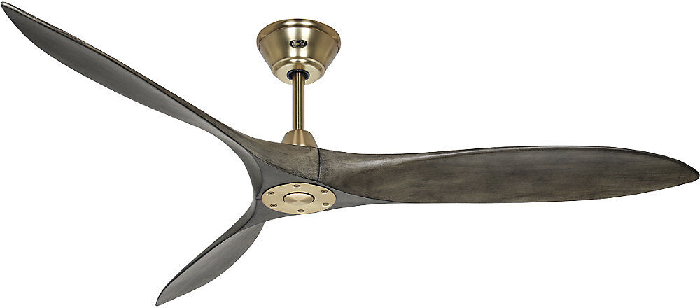 kaiserkraft Deckenventilator ECO AIRSCREW, Rotorblatt-Ø 1520 mm, grau / Messing