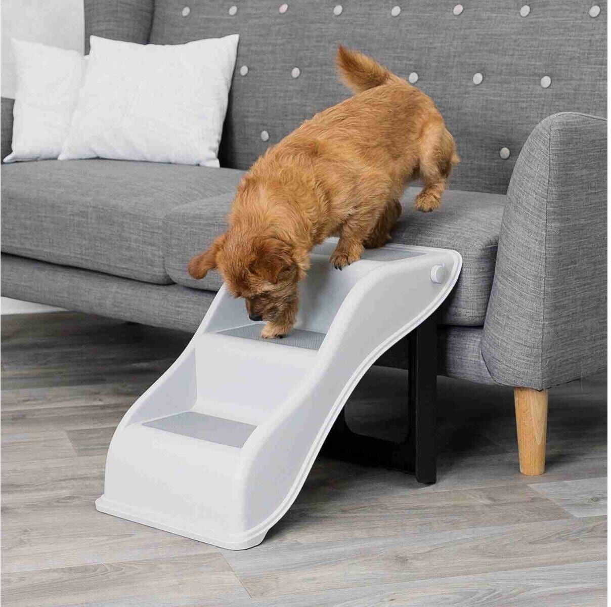 Haustiertreppe TRIXIE, grau, B:39cm H:54cm, Kunststoff, Rampen, Haustiertreppe grau B/H/L: 39cm x 54cm