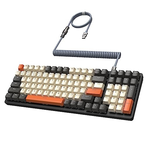 MAMBASNAKE K6 Pro 96% Mechanisch Gamingtoetsenbord met Hot-swap Technologie, Blue Switch, RGB Backlit en 3 Modus Connectiviteit, Shimmer