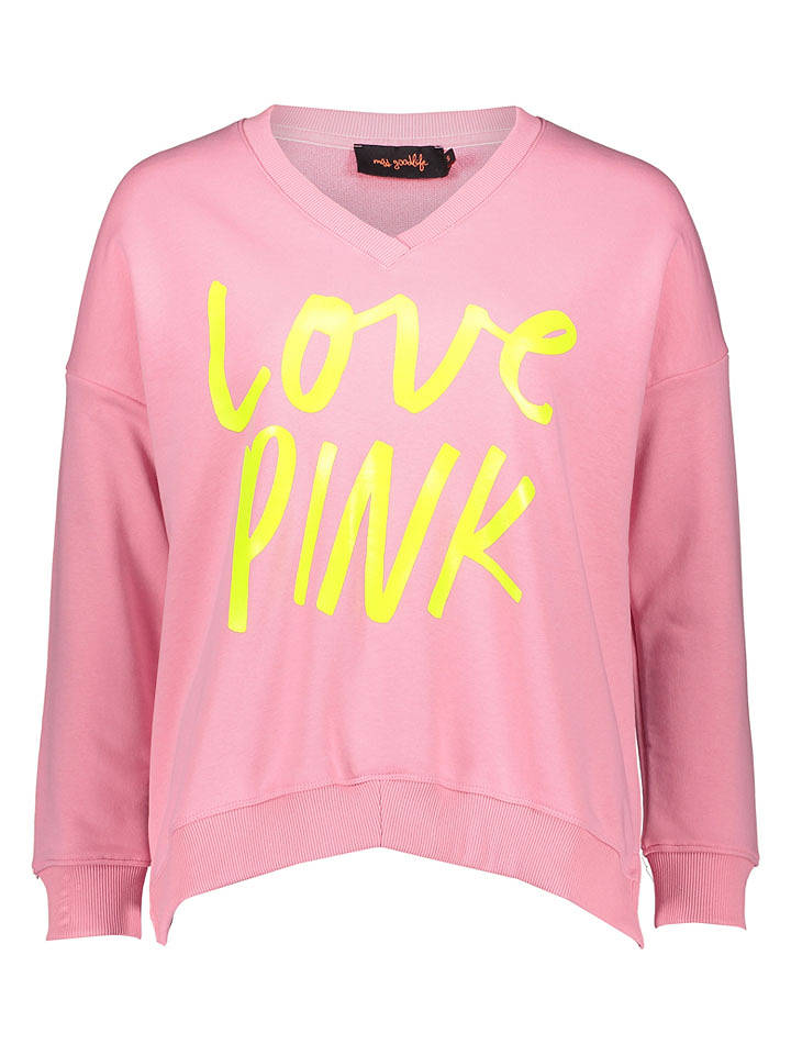 miss goodlife Sweatshirt "Love Pink" in Rosa - XL