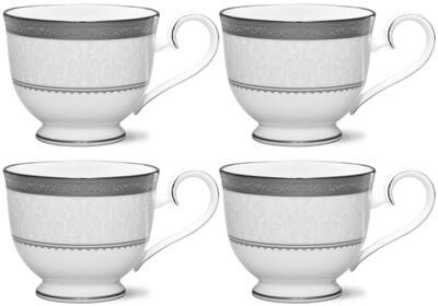 Noritake Odessa Set of 4 Teacups, 7-3/4 oz.