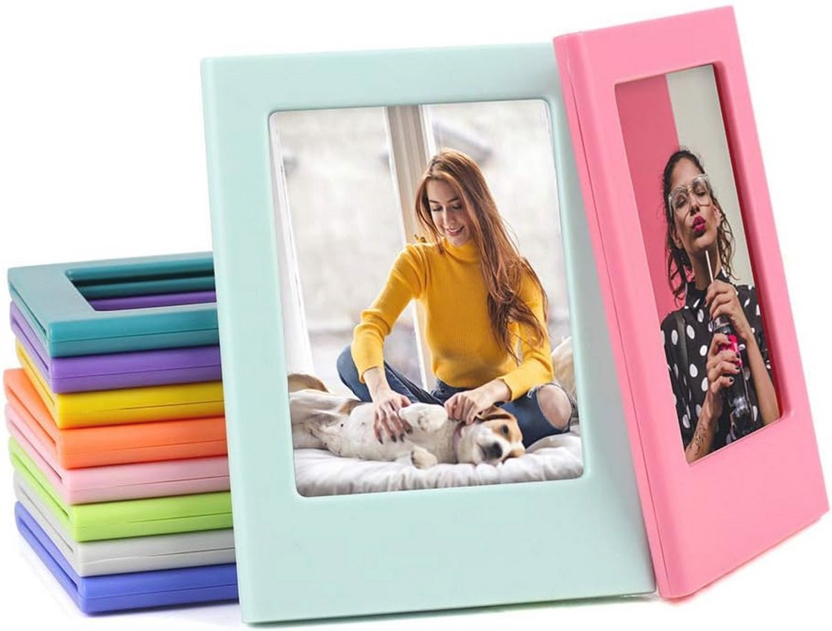 Set van 10 Mini Magnetische Fotolijsten in Regenboogkleuren