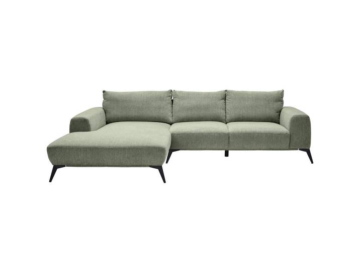 Stylife Ecksofa, Olivgrün, Metall, 3-Sitzer, Füllung: Schaumstoff, Ottomane links, L-Form, 298x187 cm, Stoffauswahl, seitenverkehrt erhältlich, Hocker erhältlich, Wohnzimmer, Sofas & Couches, Wohnlandschaften, Ecksofas