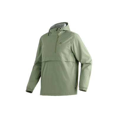 Outdoorjacke MAIER SPORTS "OkokO Loop", Gr. XS, grün (heugrün), 100% Polyester, Jacken Outdoorjacke, Unisex Windbreaker, Schlupfjacke wasserdicht, verstellbare Kapuze