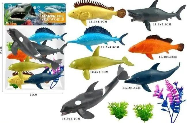 Merkpol Set met zeedieren