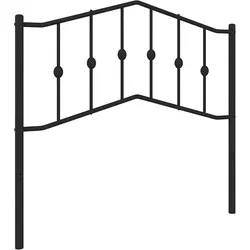 vidaXL Kopfteil Metall Schwarz 100 cm