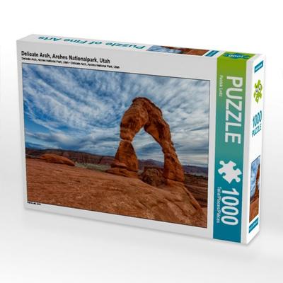 CALVENDO Puzzle Delicate Arch, Arches Nationalpark, Utah 1000 Teile Puzzle quer | 1000 Teile Lege-Größe 64 × 48 cm Foto-Puzzle für glückliche Stunden