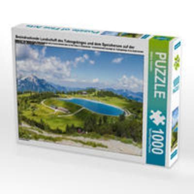 CALVENDO Puzzle Beeindruckende Landschaft des Totengebirges und dem Speichersee auf der Höss in Hinterstoder 1000 Teile Lege-Größe 64 x 48 cm