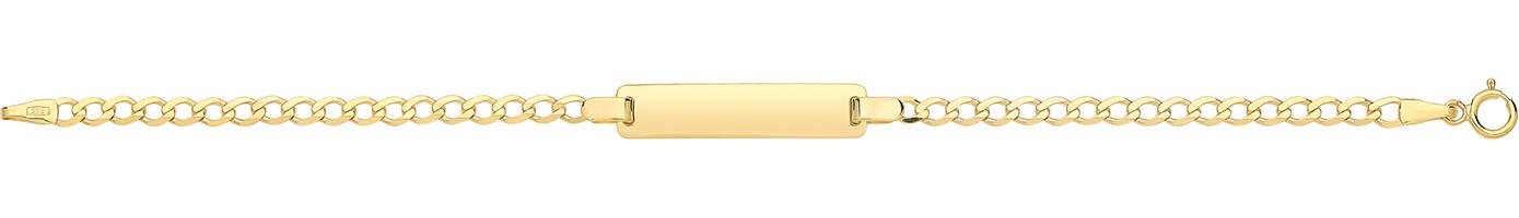 Gourmette-Namensschild, Baby, 375/1000 Gold - 15 cm; TRS29795