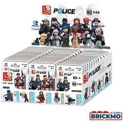 Sluban Police Display Polizisten & Räuber 48 Stück M38-B0583