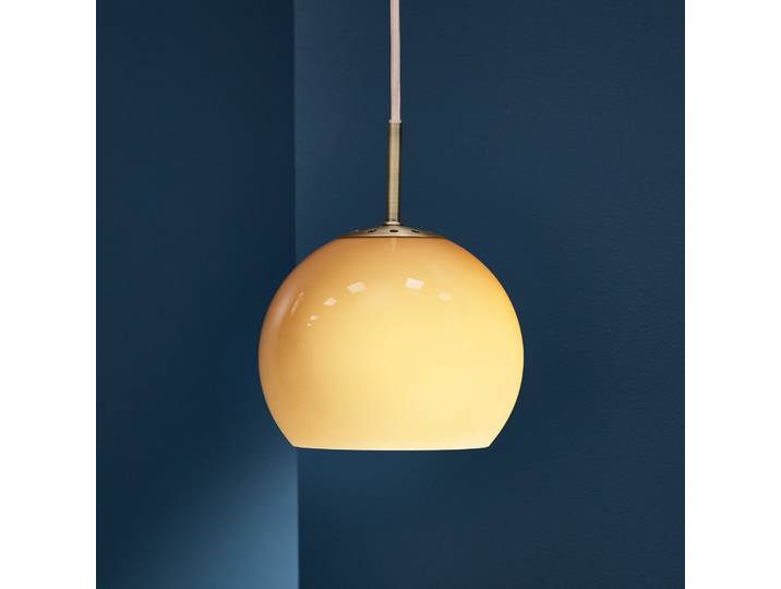 Ball Glass Suspension Ø18 Ambre - Frandsen - Salon / séjour - Design - Verre - Avec abat-jour
