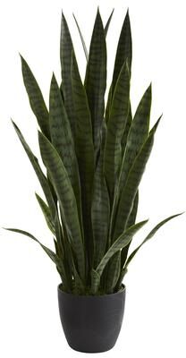 Nearly Natural "38"" Sansevieria Artificial Plant - Green"