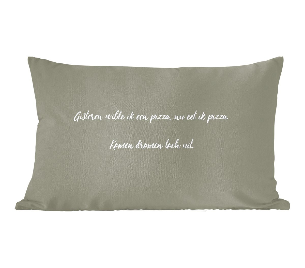 PillowMonkey Sierkussen Pizza Lover Quote - 60 x 40 cm