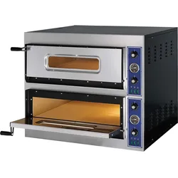 GGF Pizzaofen E-Start Line mit zwei Kammern für 8 Pizzen à 320 mm, 8,4 kW, 900x785x750 mm (BxTxH) (PP0002432)