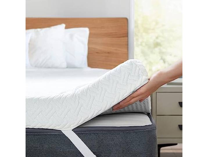 Topper 150x200 cm Höhe 6CM Komfortschaumkern Matratzen Topper mit abnehmbarem und atmungsaktivem Bezug Verbessere Deine Erholung Matratzetopper mit Sommer/Winterseite