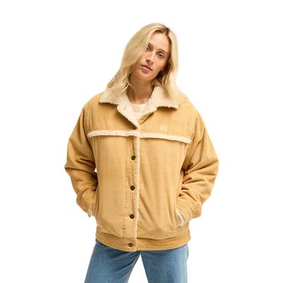 Outdoorjacke BILLABONG "Cord In Love", Damen, Gr. S, curry, Obermaterial: 100% Baumwolle., Jacken Outdoorjacke