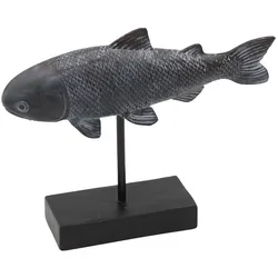 Dekofigur Fisch, anthrazit