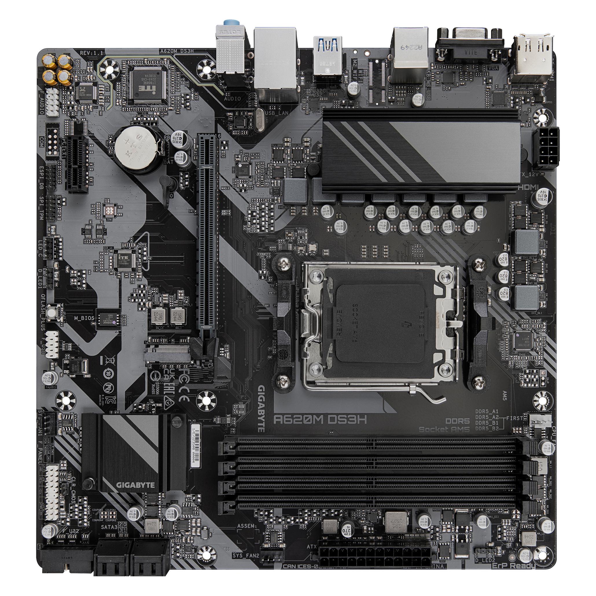 Gigabyte A620M DS3H (AM5, AMD A620, mATX) (6203)