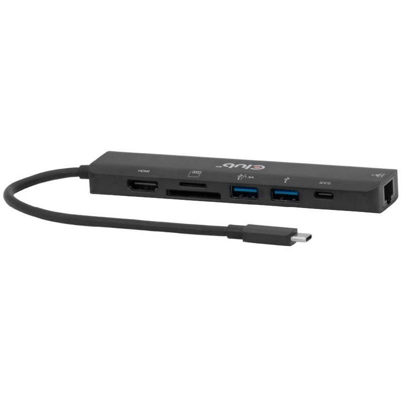 Club 3D USB-C 7in1-HUB >HDMI/2xUSB/USB-C/LAN 4K60Hz PD100W retail