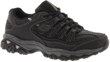Skechers Sport After Burn M. Fit - Mens 8 Black Sneaker Medium