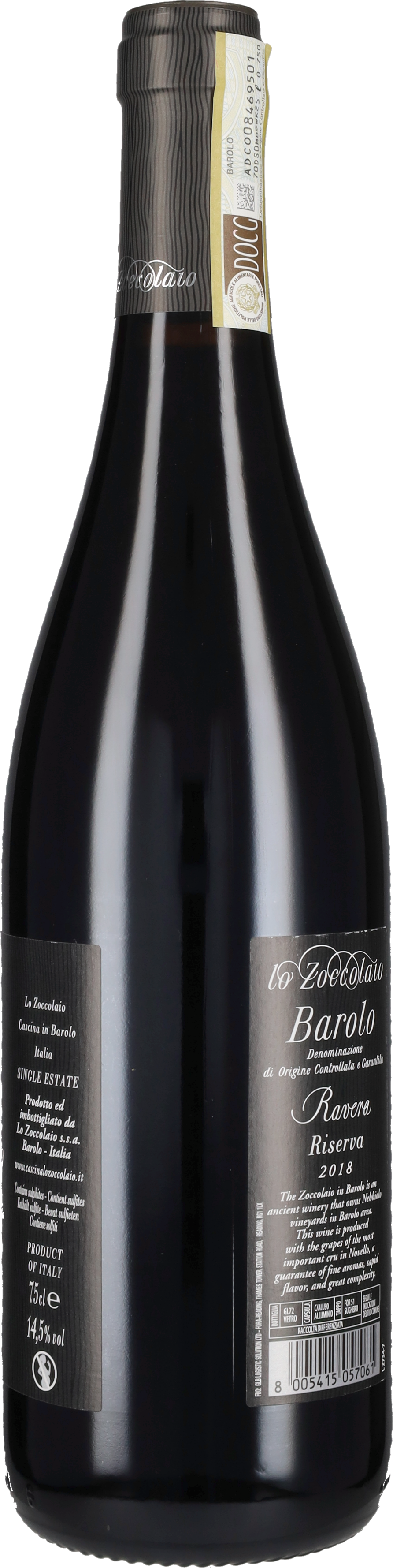 Barolo Riserva 'Ravera' Lo Zoccolaio 2018