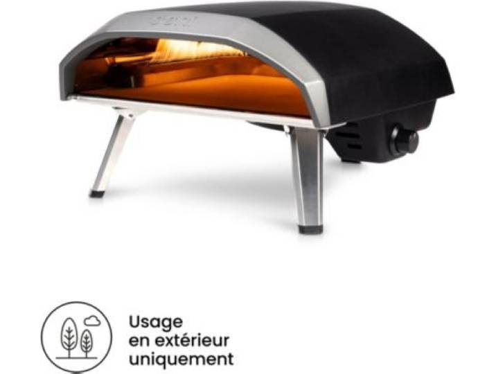 Ooni - Four À Pizza Gaz Koda 16 Noir Pizza 40 Cm, Préchauffage 20 Min, De 155 À 500°C