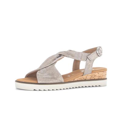Keilsandalette GABOR "Keilsandalette", Damen, Gr. 42, beige, Schuhe