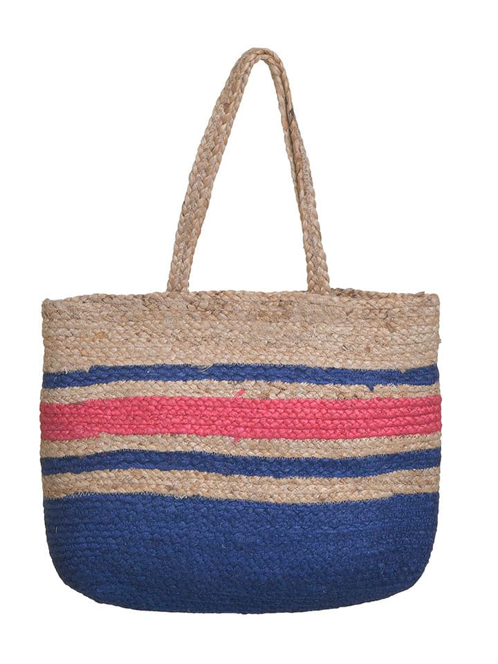 BLE Shopper in Beige/ Blau/ Rot - (B)45 x (H)30 x (T)15 cm - onesize
