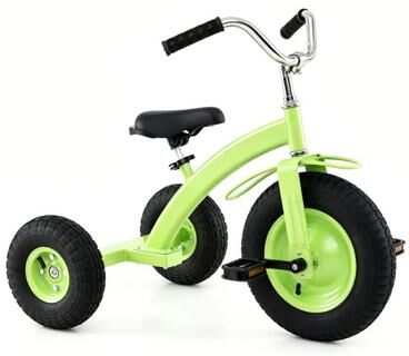 Costway Kids Carbon Steel Bike with 15 Inch Inflatable Rubber Tires-Green