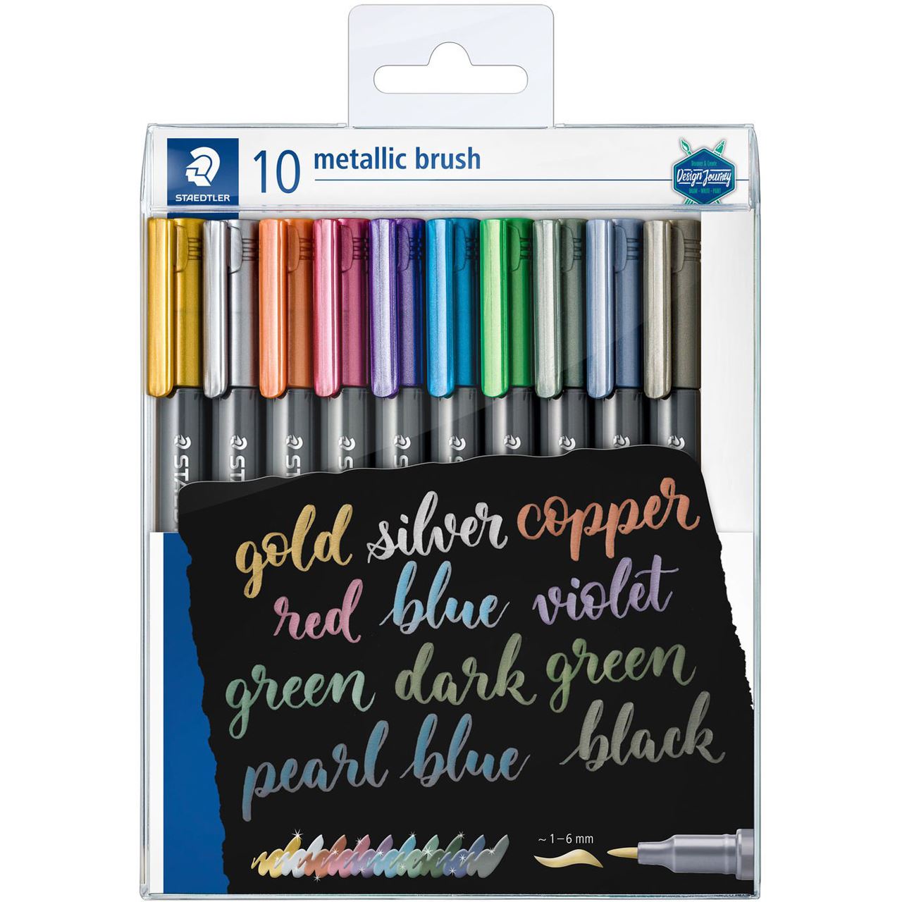 Staedtler Marker Metallic 10 Stück im Etui, 1-6mm, metallic