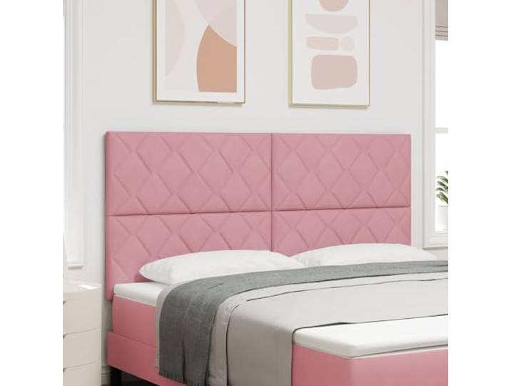 KTHLBRH Kopfteil mit Diamantblock-Design in Rosa, 180 cm, Samt, robuste Struktur aus Holz und strapazierfähigem Stoff, Höhe verstellbar für maximalen Komfort, ideal
