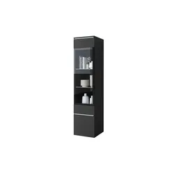 Vitrine  Vera , schwarz , Maße (cm): B: 30 H: 130