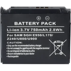 AKKU SAM 47 - Ersatzakku für Samsung, M6710 Beat Disc, Li-Ion, 750 mAh