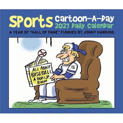 Sports Cartoon-A-Day by Jonny Hawkins 2027 5.4 X 6.2 Box Calendar