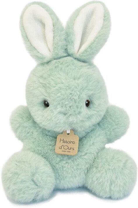 Peluche Les Doux Animaux Bébés : Lapin vert tendre - Histoire d'Ours