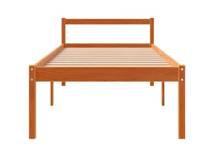 1 personne Cadre de lit simple Lit pour personne âgée sans matelas 75 x 190 cm bois Pin massif - {1 pièce} kfd6290887