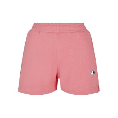 Sweatshorts STARTER BLACK LABEL "Starter Black Label Damen Ladies Starter Essential Sweat Shorts", Damen, Gr. L, US-Größen, pinkgrapefruit, 65% Baumwolle, 35% Polyester, unifarben, loose fit, Hosen Sweatshorts