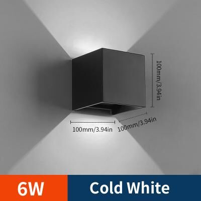 Multisell Products Hub LED Cube Porch Light, Warm White, Adjustable, Surface Mounted For Indoor And Outdoor Gardens cold White