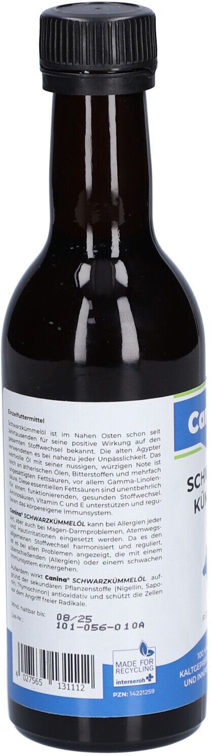 Canina Schwarzkümmelöl Einzelfuttermittel f.Hunde 250 ml Öl