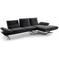 KOINOR Ecksofa Francis Stoff Schwarz 314 cm