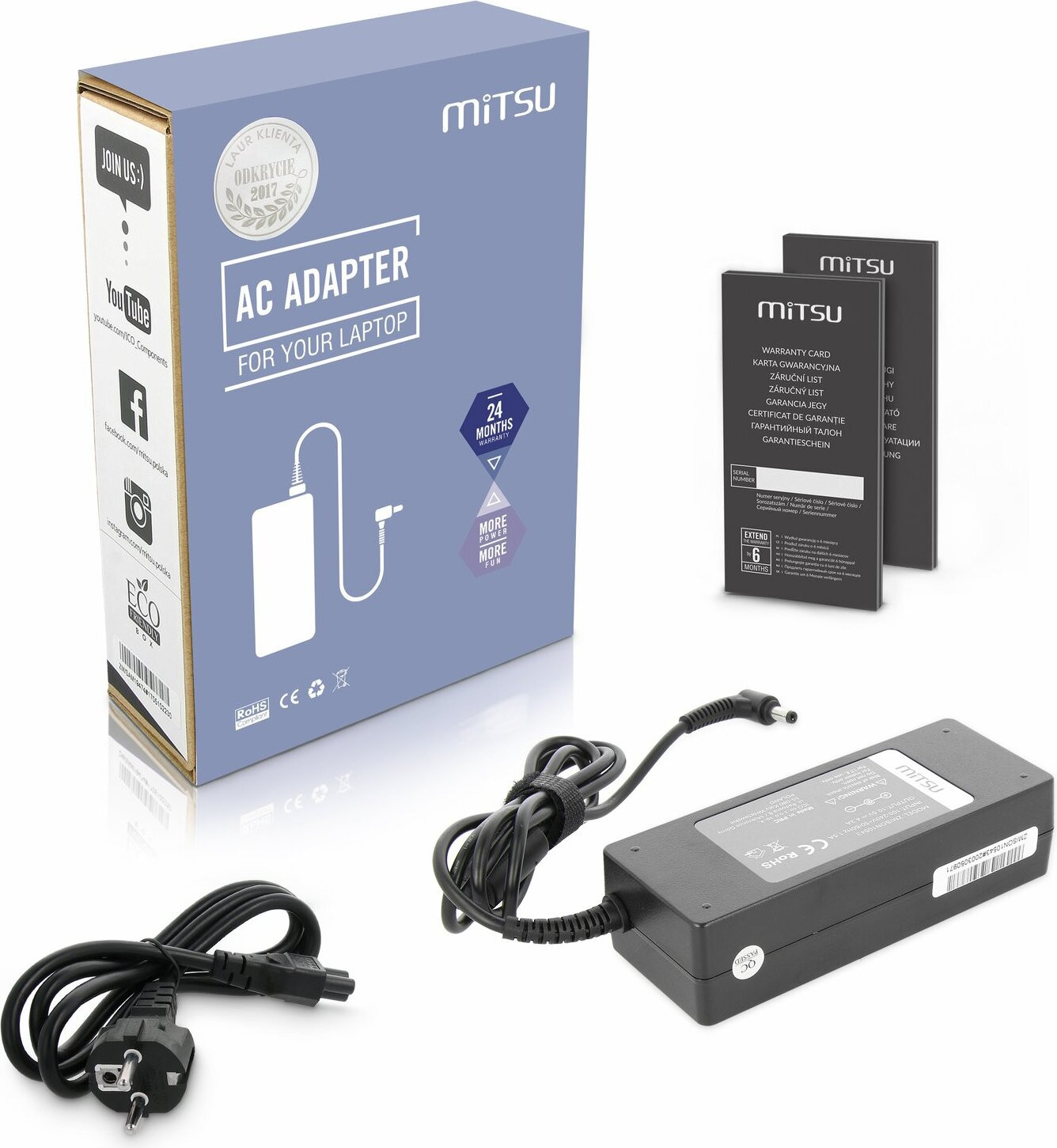 Mitsu Lader voor Sony, 10,5 V, 4,3 A, 45 W, 4,8 x 1,7 mm