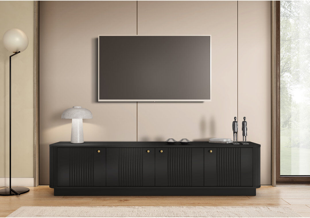 Bogart. Vesper TV Stand for TVs up to 55" Black/Gold 55"