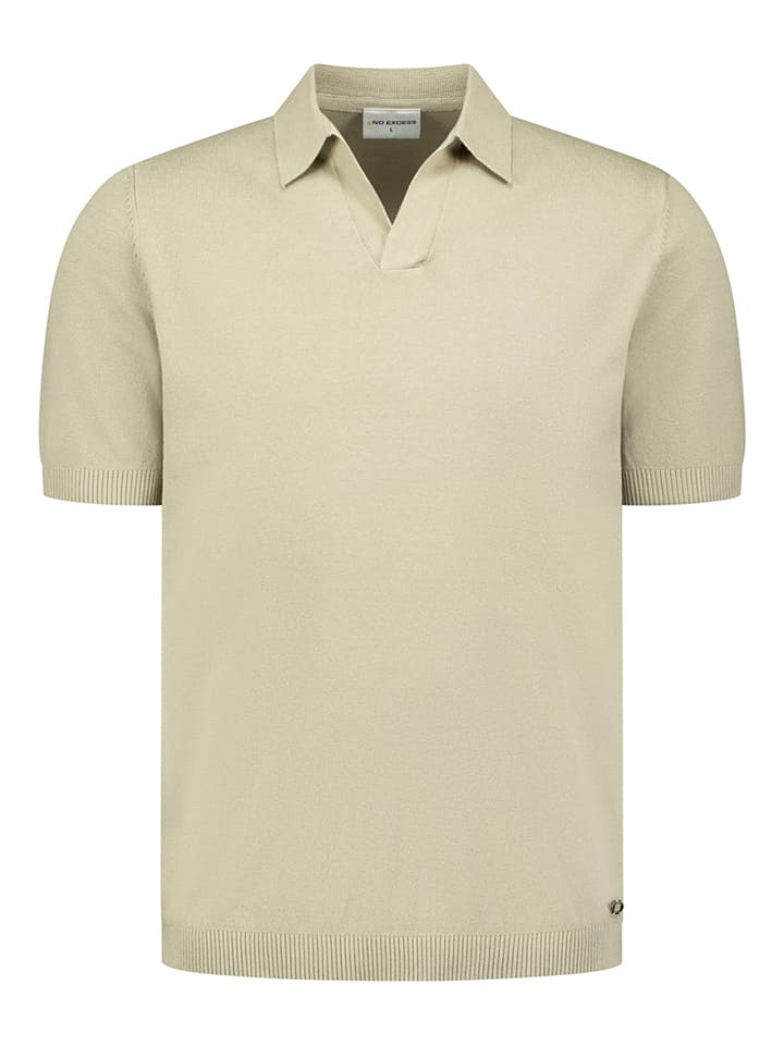No Excess Poloshirt in Beige - 3XL