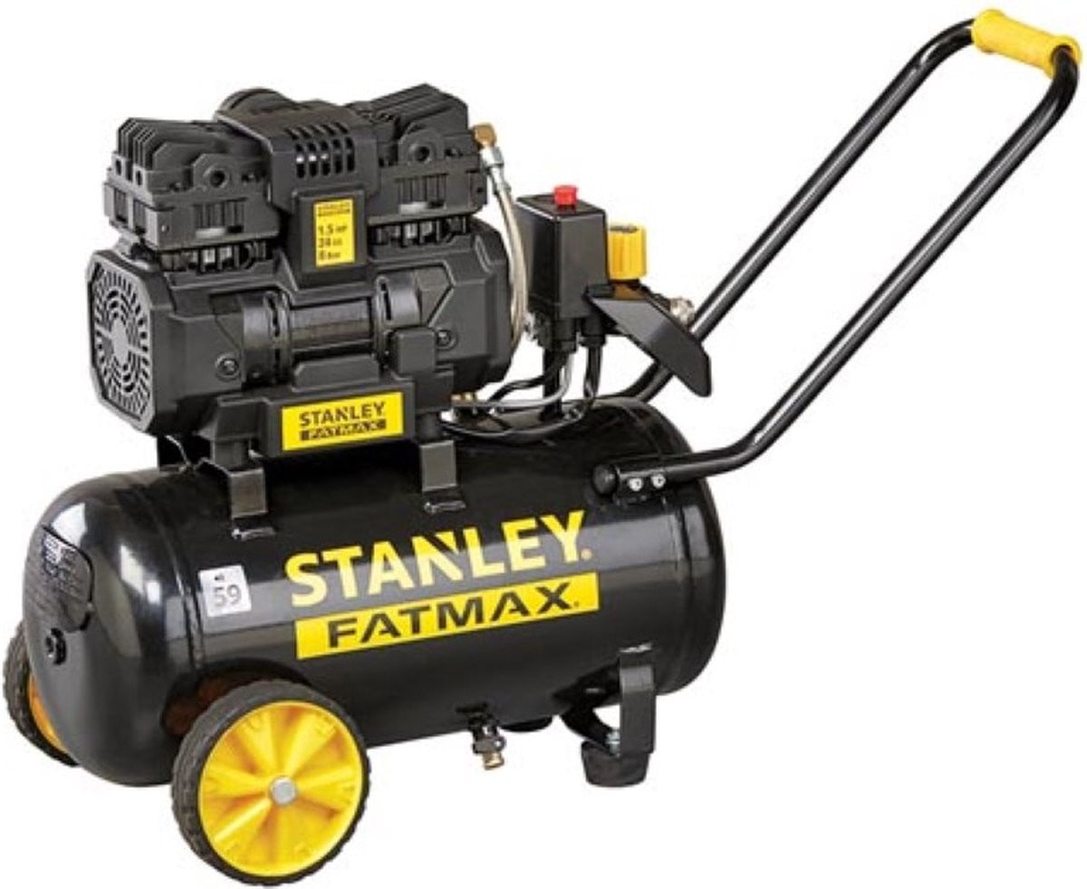 Stanley Professionele Compressor - Zonder Olie - Horizontaal - 24 L - 1.5 pk - 8 bar
