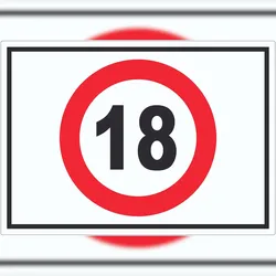 HB-Druck Zutritt ab 18 Jahre Symbol Aufkleber A1 (594x841mm)