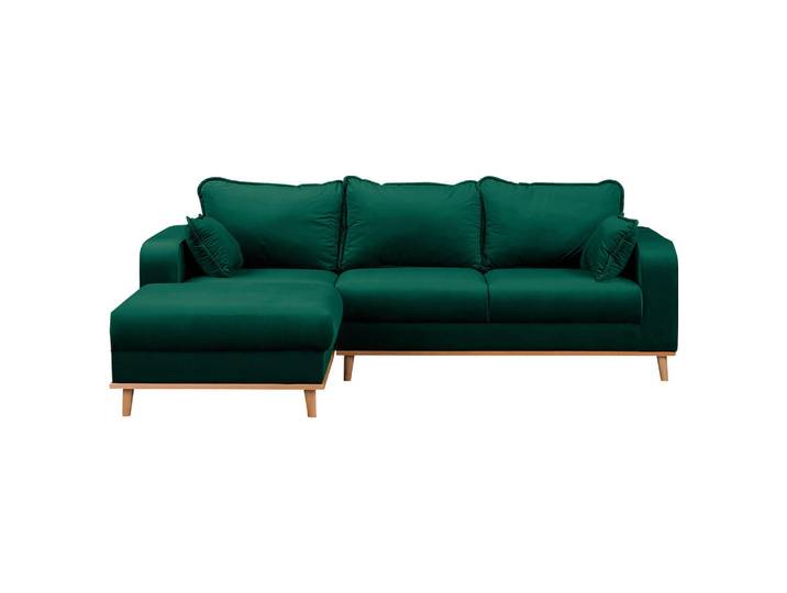 Ecksofa, Grün, 230x150 cm, Textil, L-Form, Links Montierbar, Livetastic