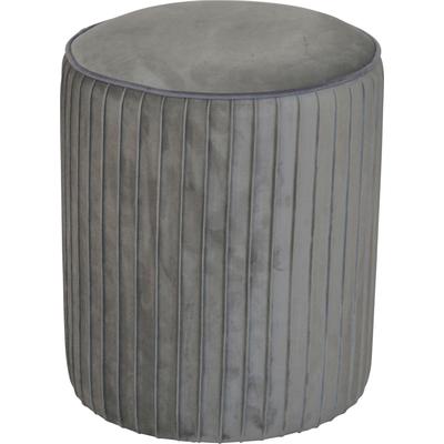 Hocker HOME AFFAIRE, grau, B:38cm H:46cm T:38cm, Samtbezug 100% Polyester, Hocker, Hocker