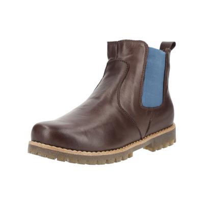 Stiefelette ANDREA CONTI "Andrea Conti Stiefelette Leder/Textil", Damen, Gr. 38, braun (braun, blau), Leder, Textil, Schuhe Stiefelette